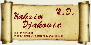 Maksim Đaković vizit kartica
